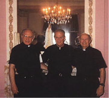 Mary’s 3 Priests, l to r,  Fr. Sweeney,  Fr. Smith and Fr. Rinfret at OLHSC Priests' Residence.